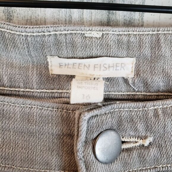 Eileen Fisher Straight Leg Jeans Sz 16 - Picture 2 of 5